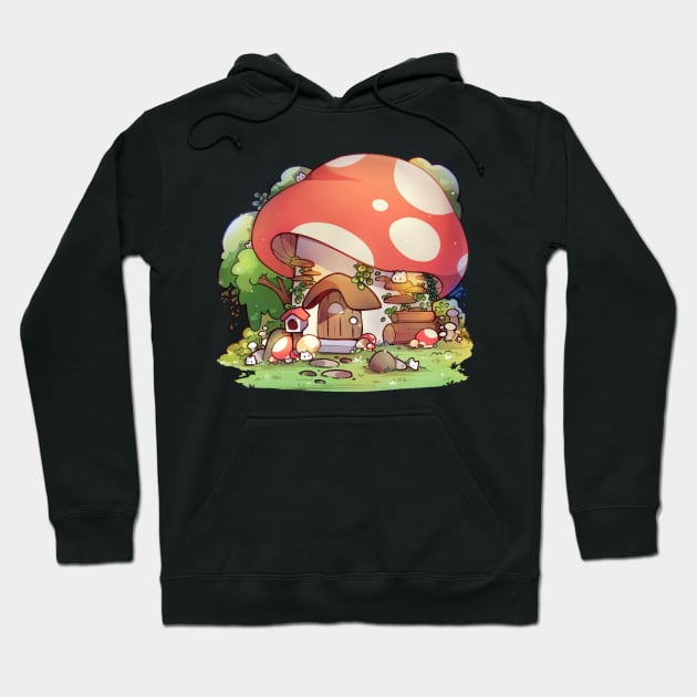 Mushroom Cottage Hoodie by Cremechii